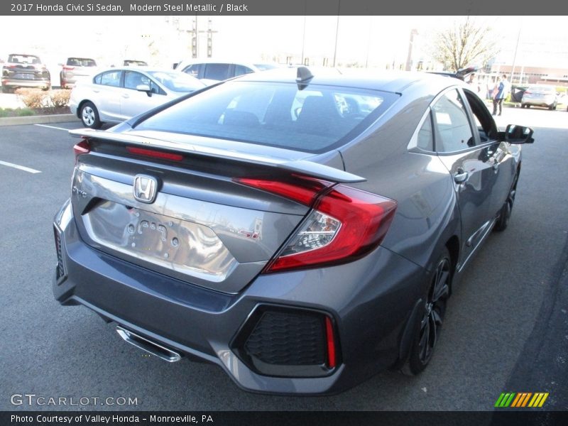 Modern Steel Metallic / Black 2017 Honda Civic Si Sedan