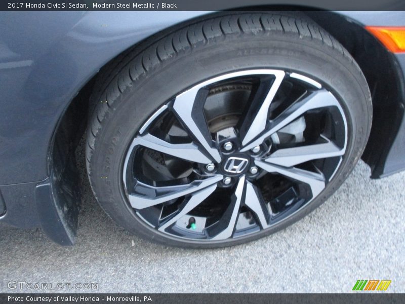 Modern Steel Metallic / Black 2017 Honda Civic Si Sedan