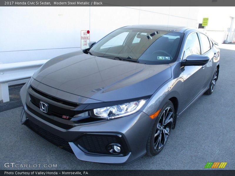 Modern Steel Metallic / Black 2017 Honda Civic Si Sedan