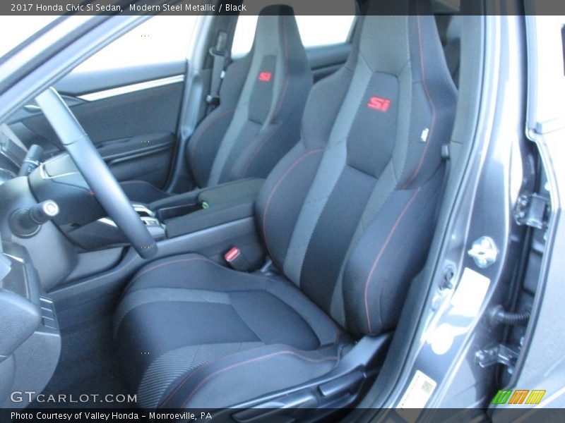 Modern Steel Metallic / Black 2017 Honda Civic Si Sedan