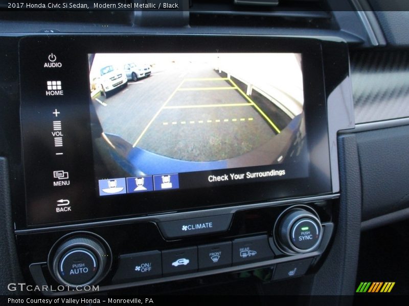 Modern Steel Metallic / Black 2017 Honda Civic Si Sedan
