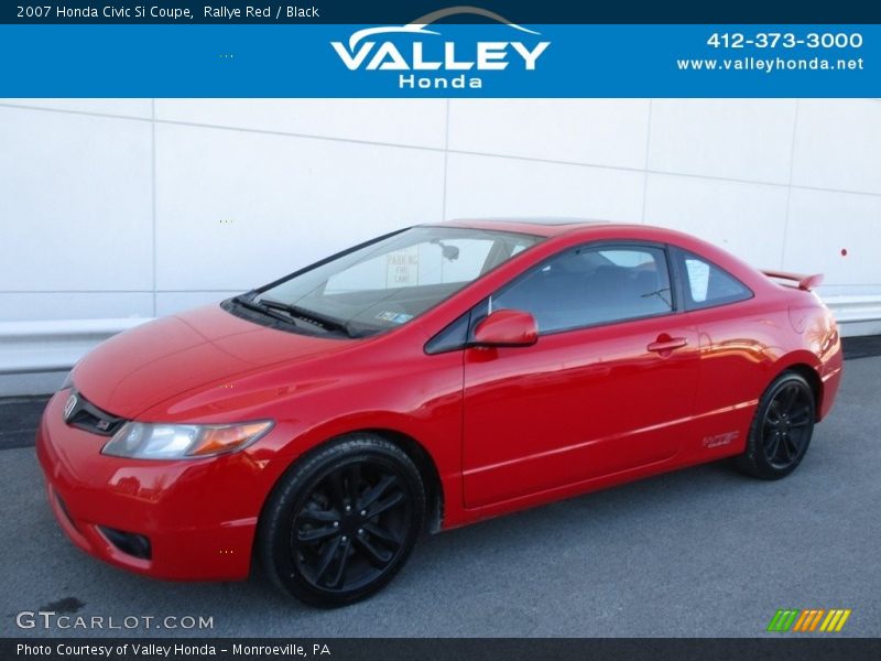 Rallye Red / Black 2007 Honda Civic Si Coupe