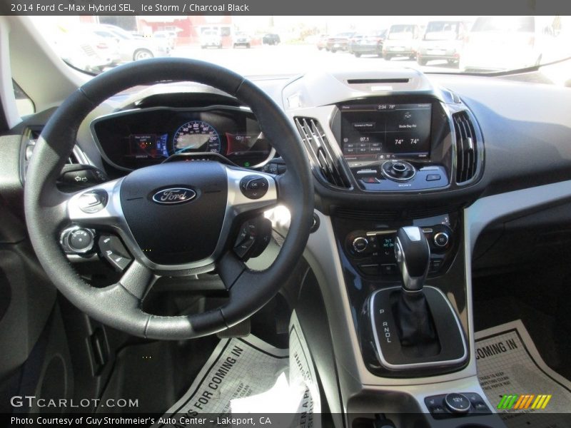 Ice Storm / Charcoal Black 2014 Ford C-Max Hybrid SEL