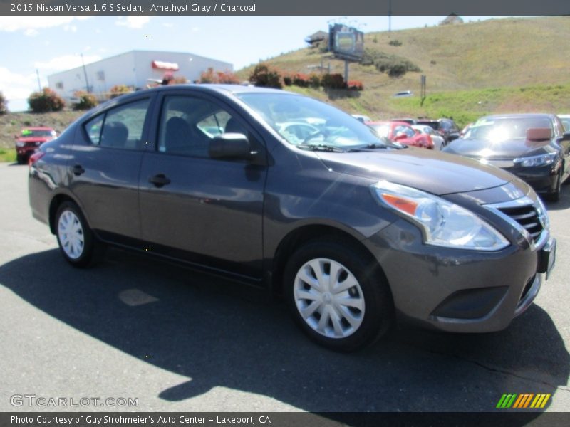 Amethyst Gray / Charcoal 2015 Nissan Versa 1.6 S Sedan