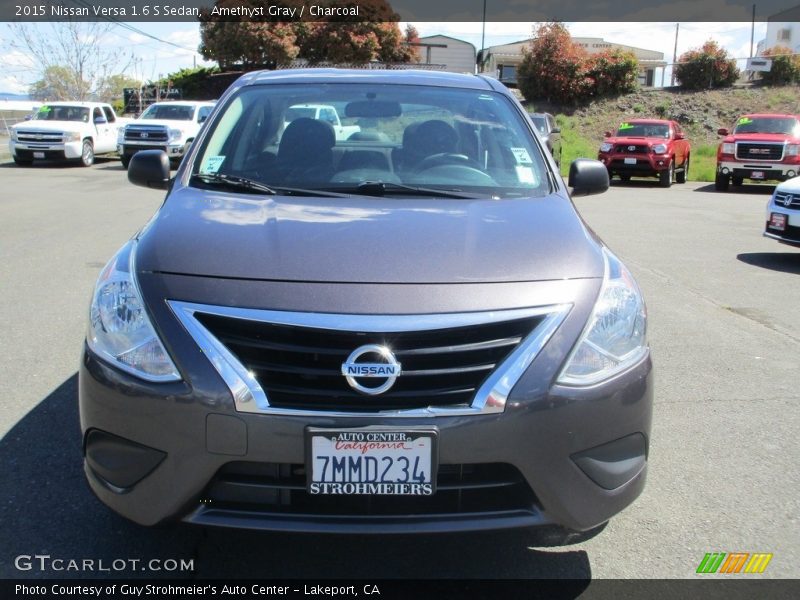 Amethyst Gray / Charcoal 2015 Nissan Versa 1.6 S Sedan