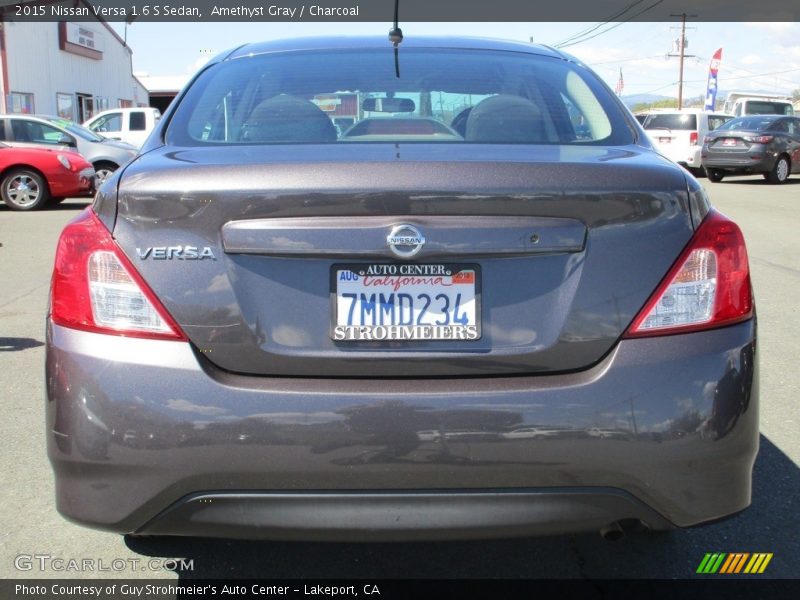 Amethyst Gray / Charcoal 2015 Nissan Versa 1.6 S Sedan