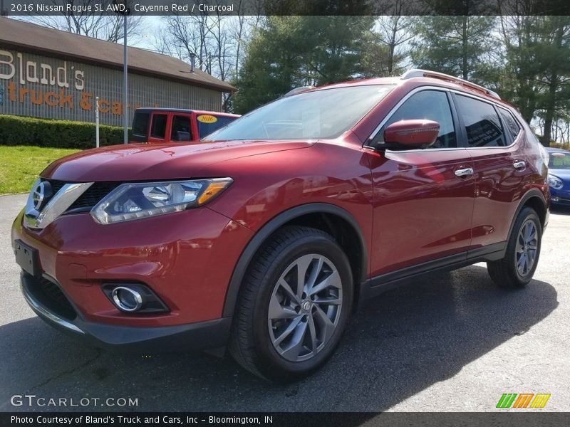 Cayenne Red / Charcoal 2016 Nissan Rogue SL AWD