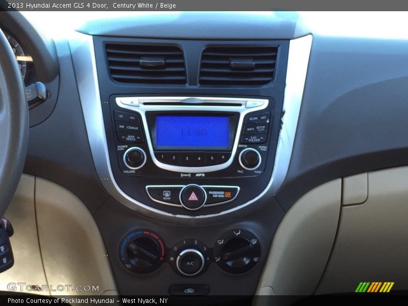 Century White / Beige 2013 Hyundai Accent GLS 4 Door