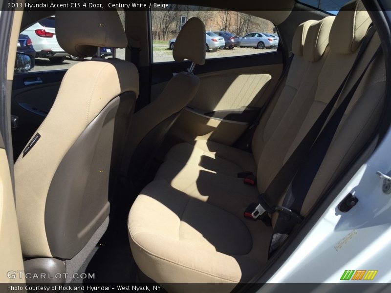 Century White / Beige 2013 Hyundai Accent GLS 4 Door