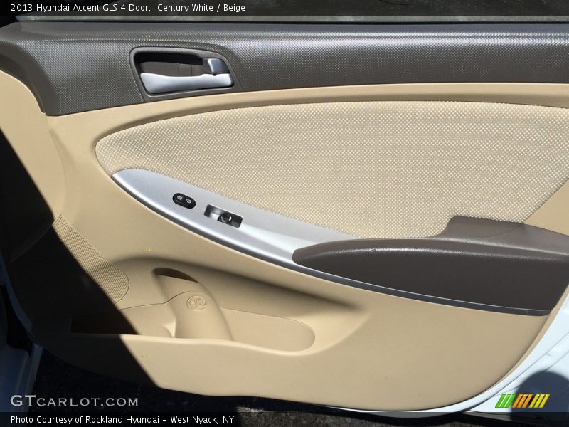 Century White / Beige 2013 Hyundai Accent GLS 4 Door