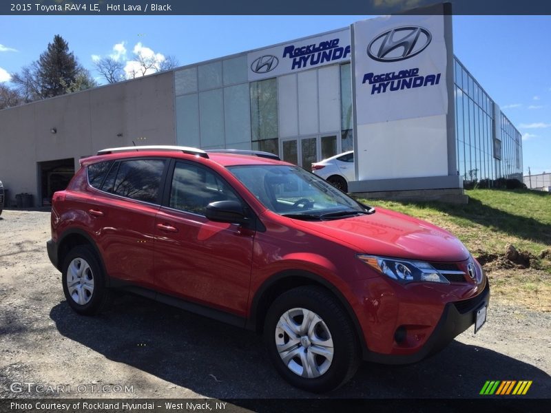 Hot Lava / Black 2015 Toyota RAV4 LE