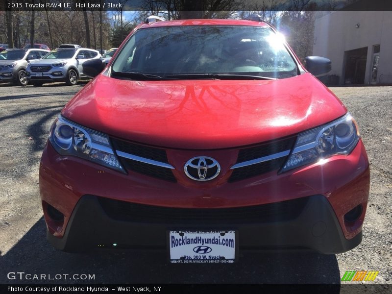 Hot Lava / Black 2015 Toyota RAV4 LE