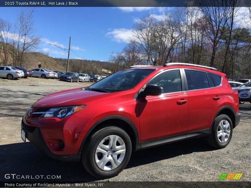 Hot Lava / Black 2015 Toyota RAV4 LE