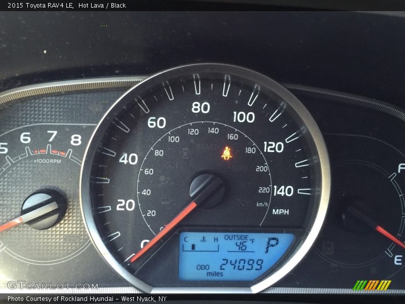Hot Lava / Black 2015 Toyota RAV4 LE