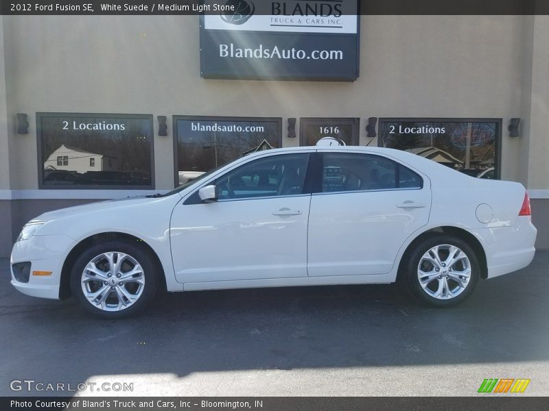 White Suede / Medium Light Stone 2012 Ford Fusion SE