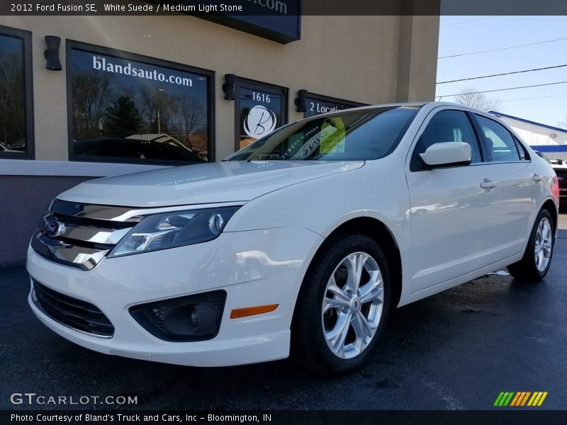 White Suede / Medium Light Stone 2012 Ford Fusion SE