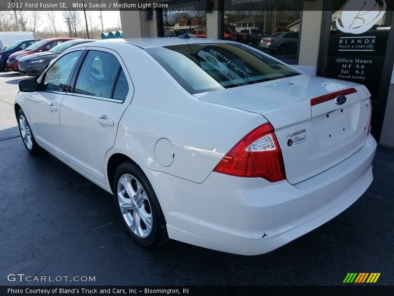 White Suede / Medium Light Stone 2012 Ford Fusion SE