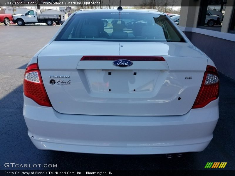 White Suede / Medium Light Stone 2012 Ford Fusion SE