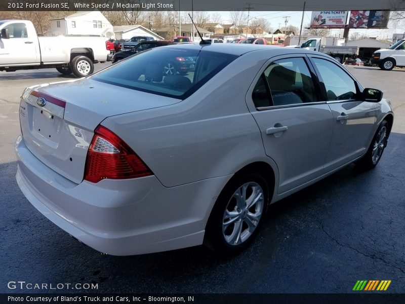 White Suede / Medium Light Stone 2012 Ford Fusion SE