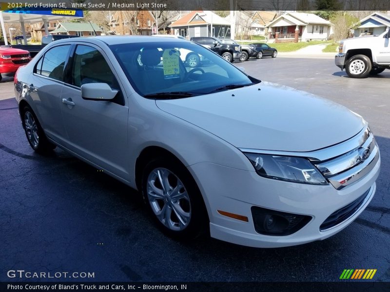 White Suede / Medium Light Stone 2012 Ford Fusion SE