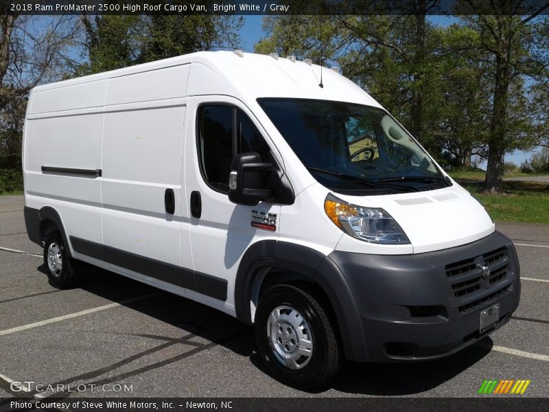 Bright White / Gray 2018 Ram ProMaster 2500 High Roof Cargo Van