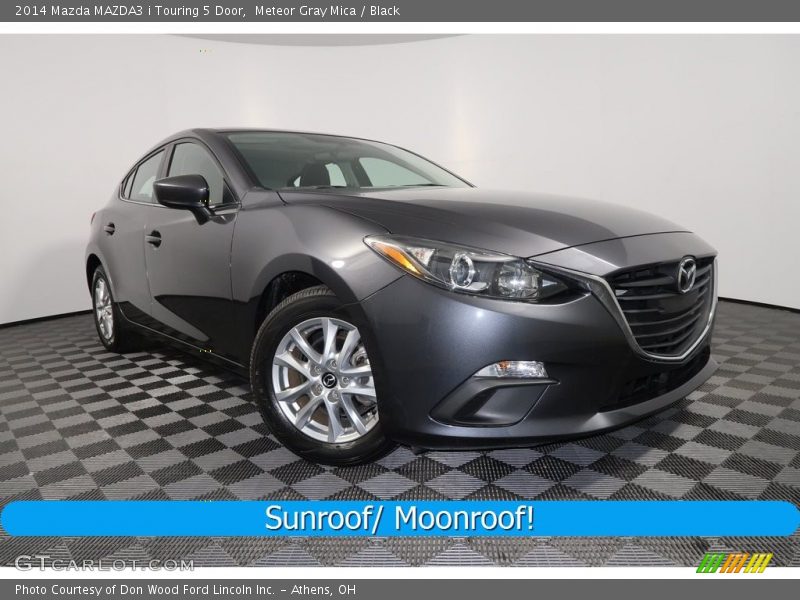Meteor Gray Mica / Black 2014 Mazda MAZDA3 i Touring 5 Door