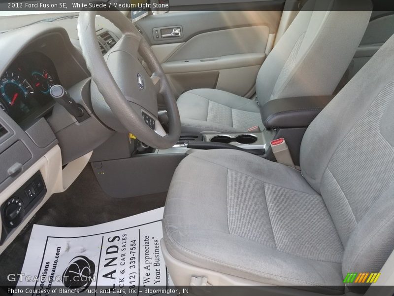White Suede / Medium Light Stone 2012 Ford Fusion SE