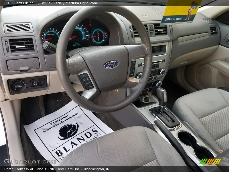 White Suede / Medium Light Stone 2012 Ford Fusion SE