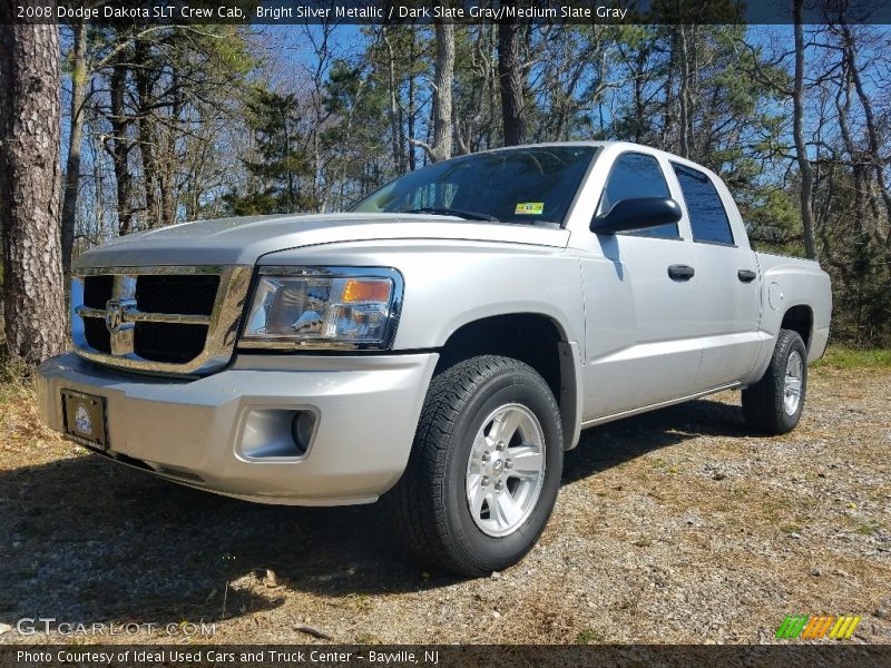 Bright Silver Metallic / Dark Slate Gray/Medium Slate Gray 2008 Dodge Dakota SLT Crew Cab