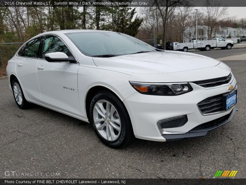 Summit White / Dark Atmosphere/Medium Ash Gray 2016 Chevrolet Malibu LT
