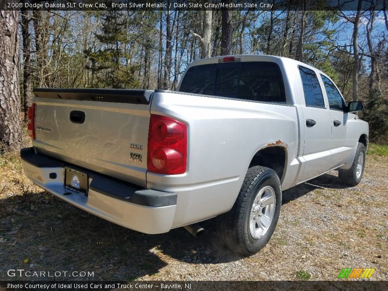 Bright Silver Metallic / Dark Slate Gray/Medium Slate Gray 2008 Dodge Dakota SLT Crew Cab