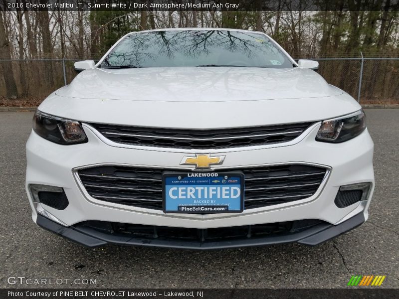 Summit White / Dark Atmosphere/Medium Ash Gray 2016 Chevrolet Malibu LT