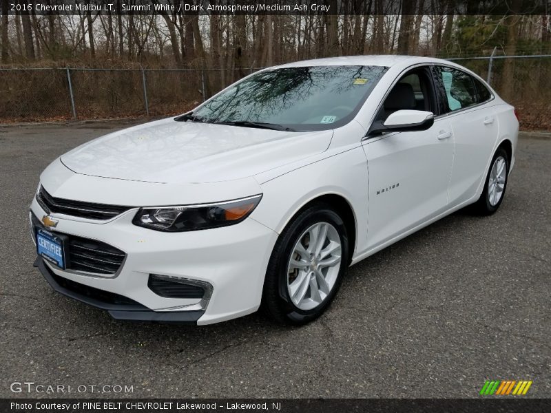 Summit White / Dark Atmosphere/Medium Ash Gray 2016 Chevrolet Malibu LT
