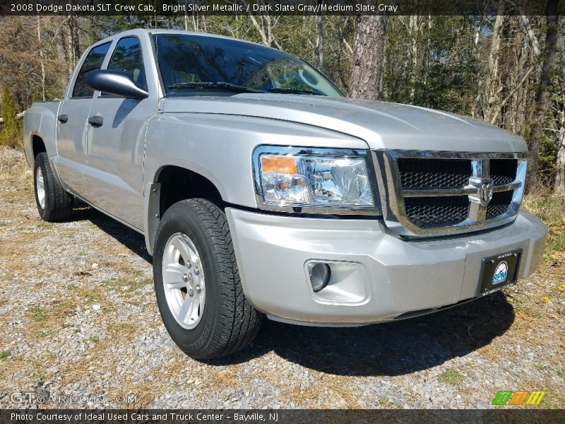 Bright Silver Metallic / Dark Slate Gray/Medium Slate Gray 2008 Dodge Dakota SLT Crew Cab