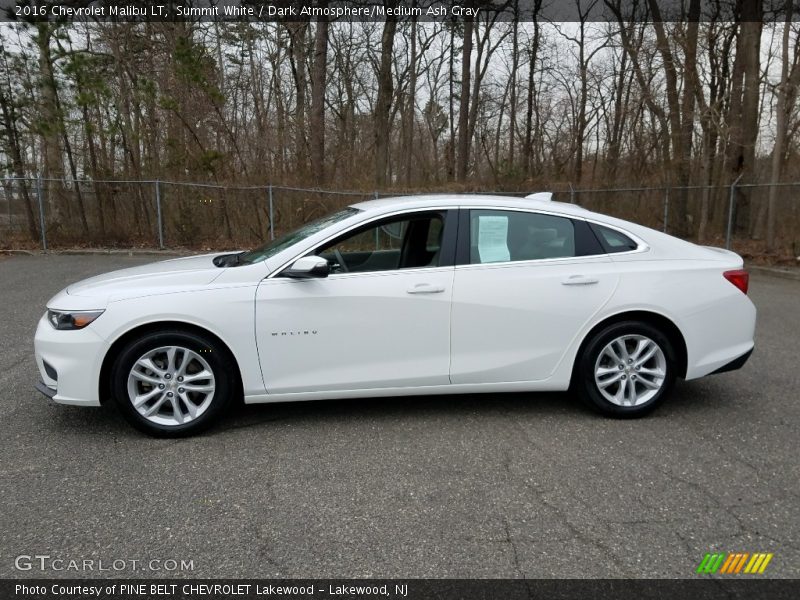 Summit White / Dark Atmosphere/Medium Ash Gray 2016 Chevrolet Malibu LT