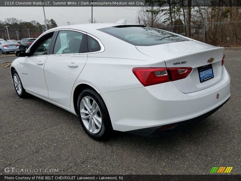 Summit White / Dark Atmosphere/Medium Ash Gray 2016 Chevrolet Malibu LT