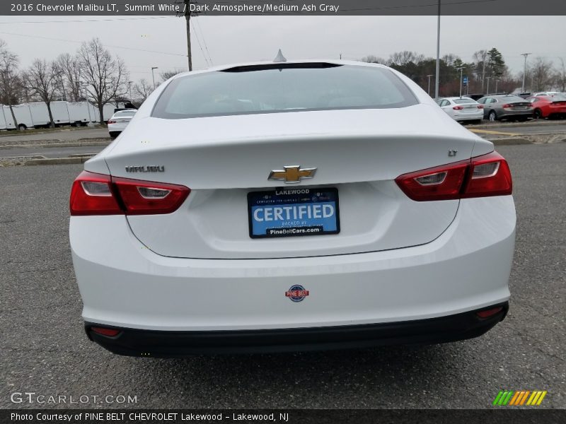 Summit White / Dark Atmosphere/Medium Ash Gray 2016 Chevrolet Malibu LT