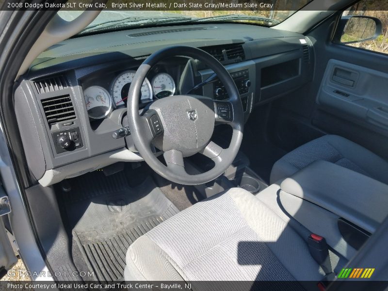 Bright Silver Metallic / Dark Slate Gray/Medium Slate Gray 2008 Dodge Dakota SLT Crew Cab