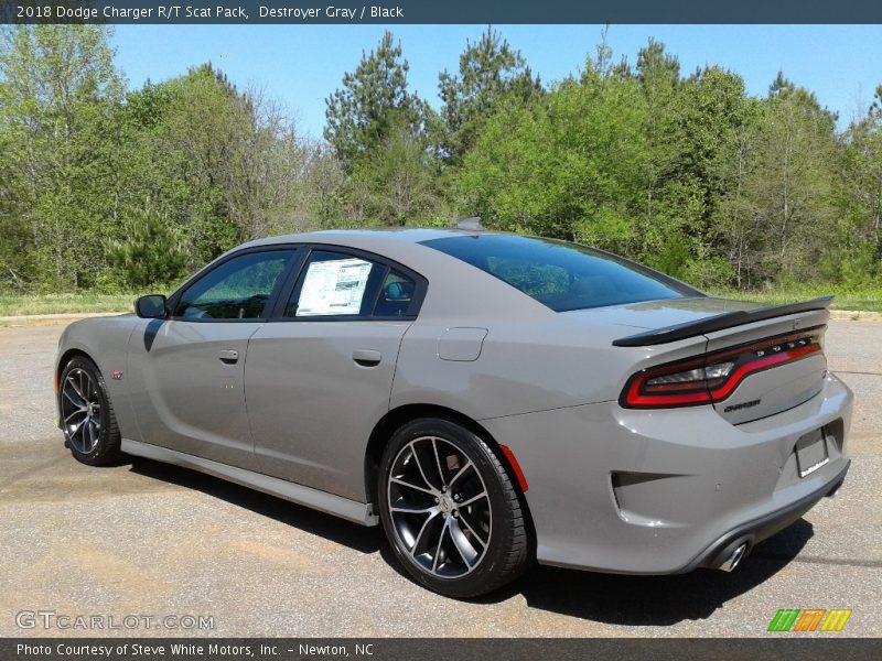 Destroyer Gray / Black 2018 Dodge Charger R/T Scat Pack