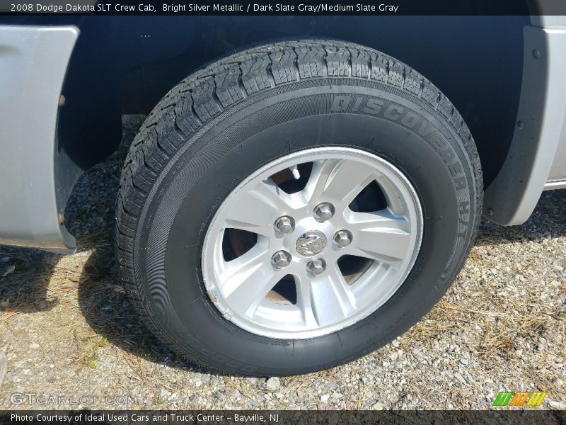 Bright Silver Metallic / Dark Slate Gray/Medium Slate Gray 2008 Dodge Dakota SLT Crew Cab