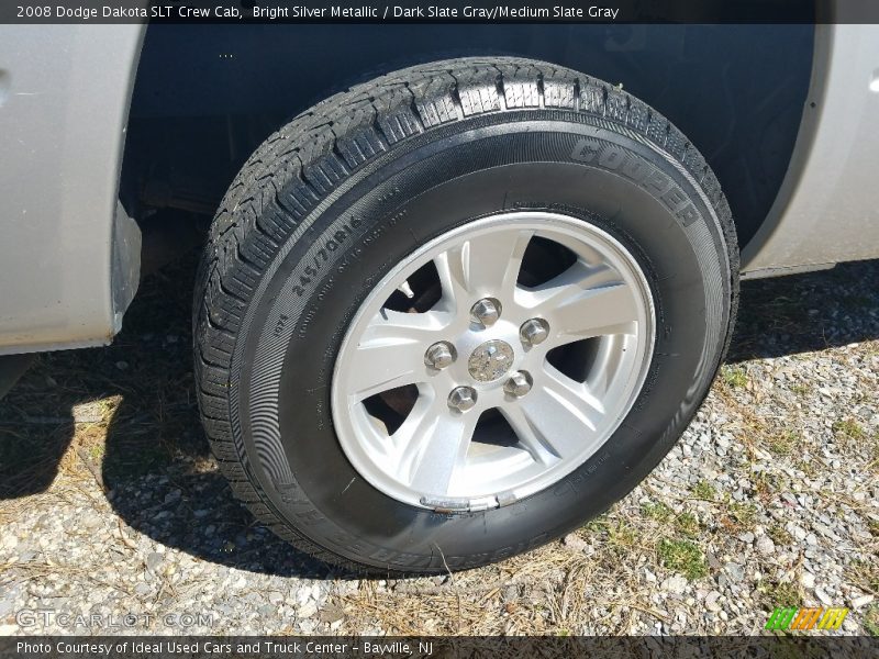 Bright Silver Metallic / Dark Slate Gray/Medium Slate Gray 2008 Dodge Dakota SLT Crew Cab