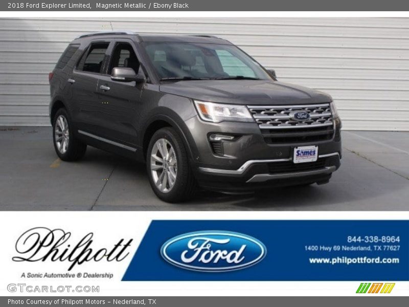 Magnetic Metallic / Ebony Black 2018 Ford Explorer Limited