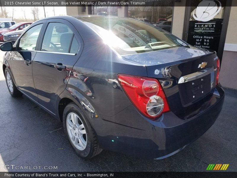 Blue Velvet Metallic / Dark Pewter/Dark Titanium 2015 Chevrolet Sonic LT Sedan
