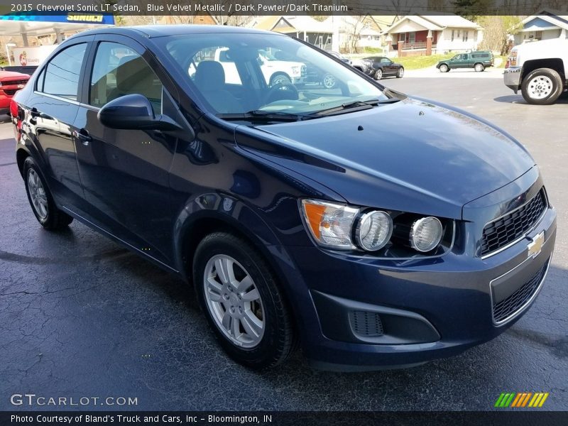 Blue Velvet Metallic / Dark Pewter/Dark Titanium 2015 Chevrolet Sonic LT Sedan