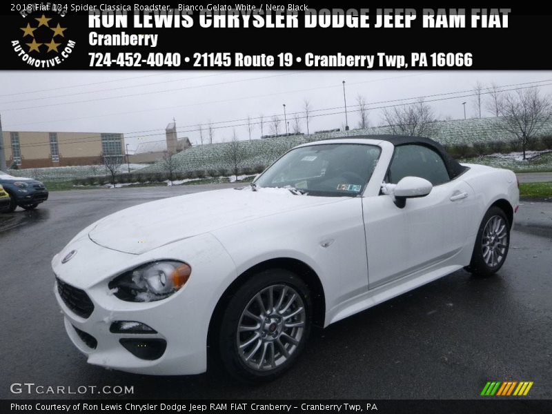 Bianco Gelato White / Nero Black 2018 Fiat 124 Spider Classica Roadster