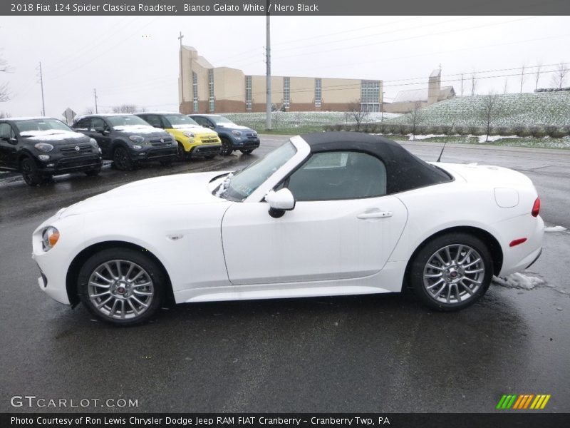 Bianco Gelato White / Nero Black 2018 Fiat 124 Spider Classica Roadster