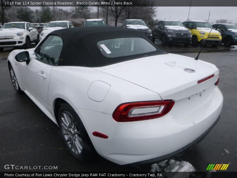 Bianco Gelato White / Nero Black 2018 Fiat 124 Spider Classica Roadster