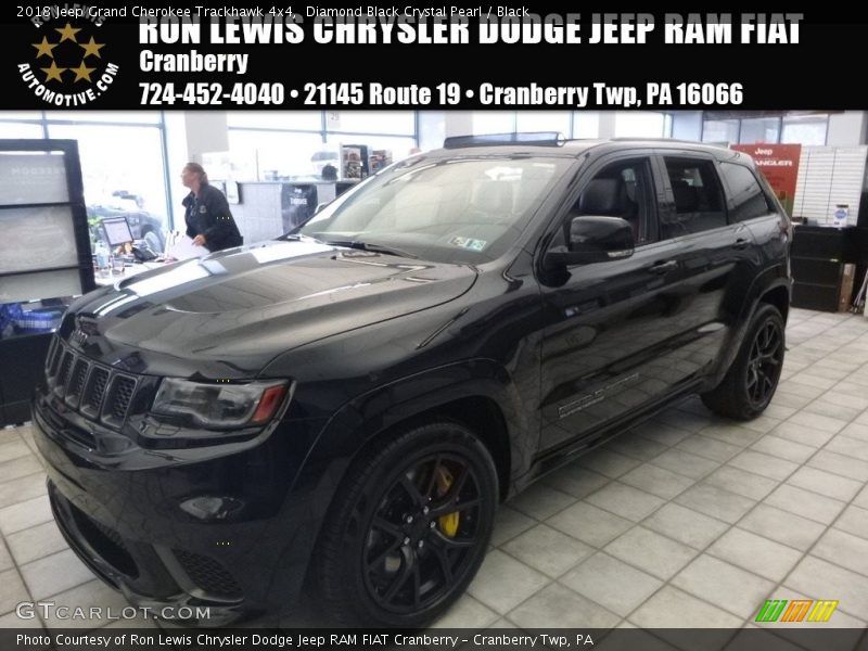 Diamond Black Crystal Pearl / Black 2018 Jeep Grand Cherokee Trackhawk 4x4