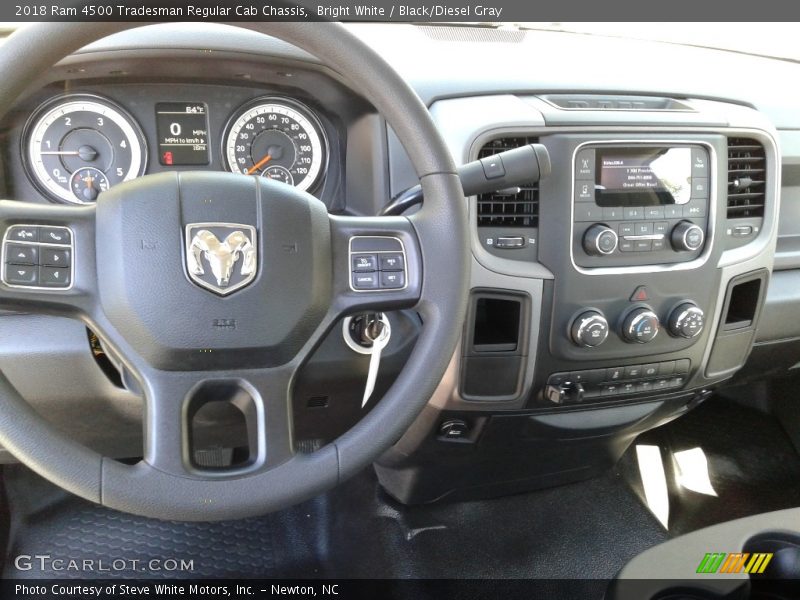Bright White / Black/Diesel Gray 2018 Ram 4500 Tradesman Regular Cab Chassis
