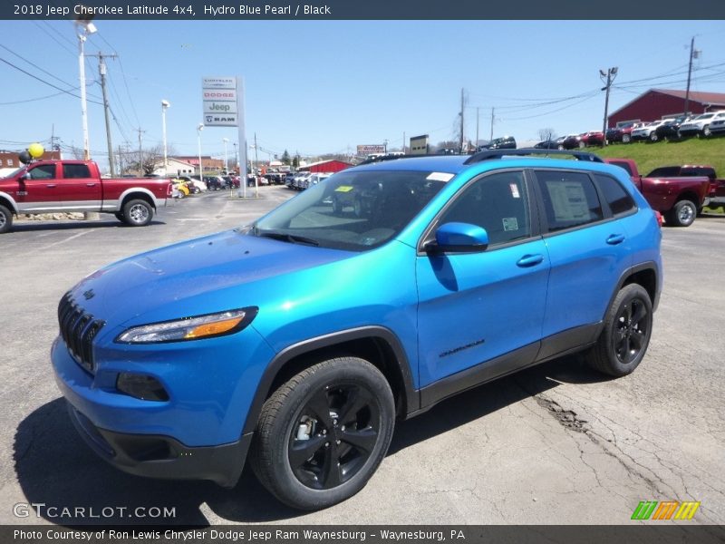 Hydro Blue Pearl / Black 2018 Jeep Cherokee Latitude 4x4
